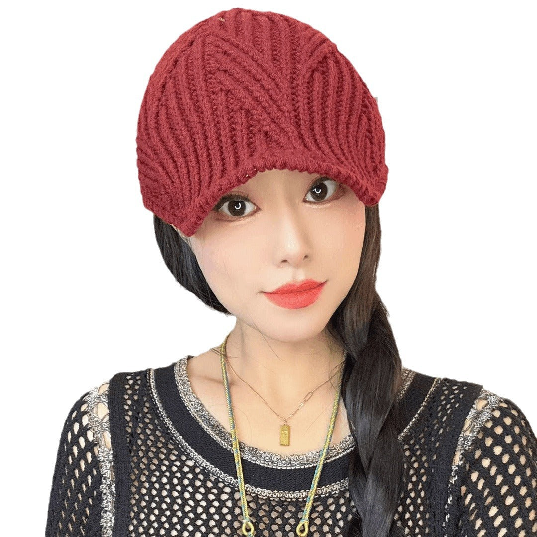 Women's Knitted Loose Fashion Korean Winter Peaked Hats & Caps