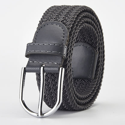 Women's & Men's Woven Stretch Casual Alloy Pin Buckle Belts