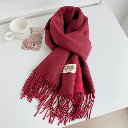 Women's Korean Style Double-sided Long Warm Fashionable Scarfs