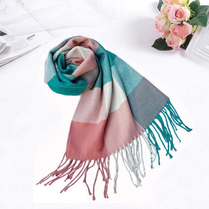 Women's & Men's Style Plaid Winter High-grade Artificial Cashmere Scarfs