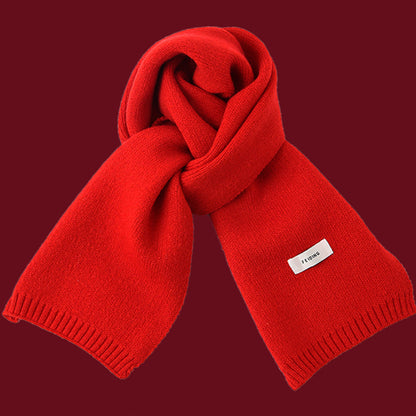 Women's & Men's Winter Warm Christmas Red Advanced Knitted Scarfs