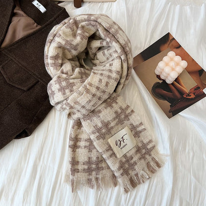 Women's & Men's Korean Winter Warm Thickened Well Plaid Scarfs