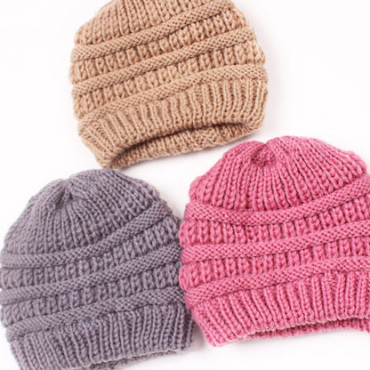 Children's Hat Warm Candy Color Boy Infant Kids' Headwear