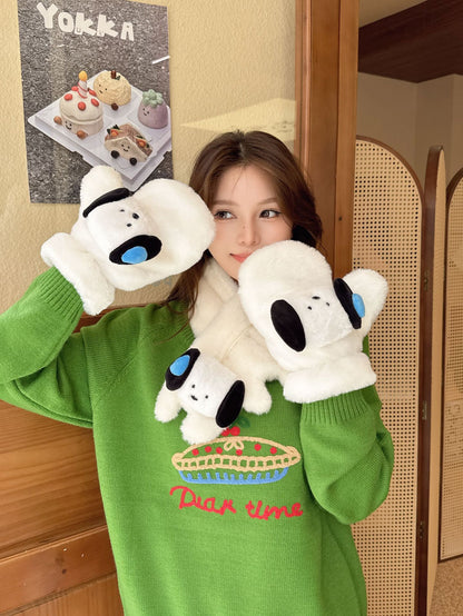 Bear Plush Cute Korean Style Mittens Gloves