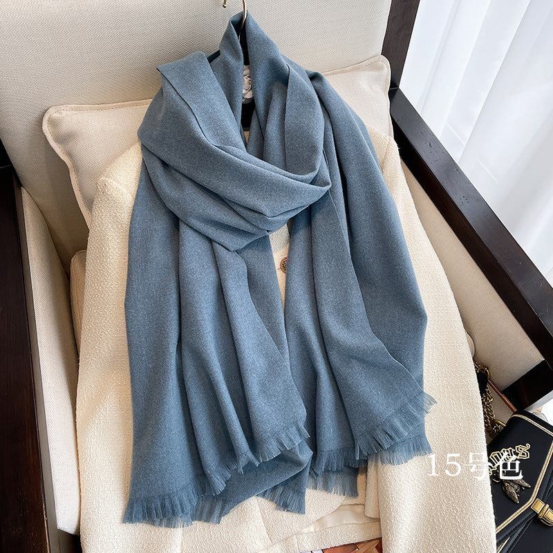 Women's Classic Pure Color Warm Keeping Fashion Scarfs