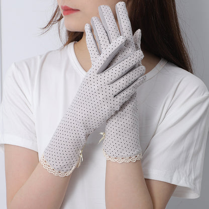 Women's Cycling Thin Touch Screen Ice Silk Gloves