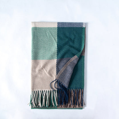 Women's Plaid Artificial Cashmere Winter British Style Scarfs