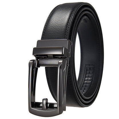 Men's Fashion Leather Automatic Buckle Cowhide Belts