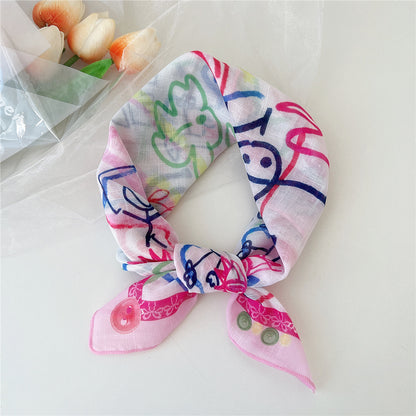 Women's Towel Silk Western Style Fashion Decorative Scarfs