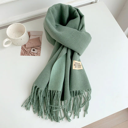 Women's Korean Style Double-sided Long Warm Fashionable Scarfs