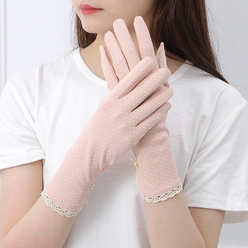 Women's Cycling Thin Touch Screen Ice Silk Gloves