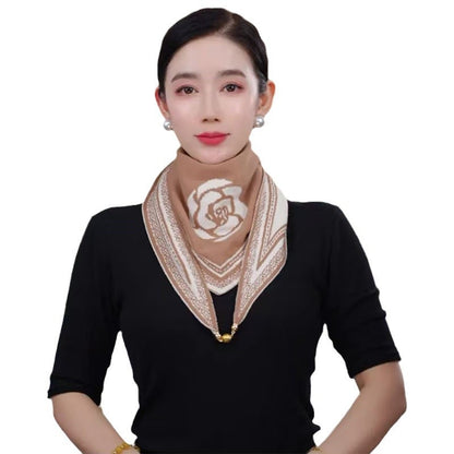 White Live Broadcast Fashion Temperament Korean Style Scarfs