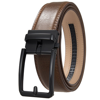 Men's Creative Automatic Buckle Split Leather Belts