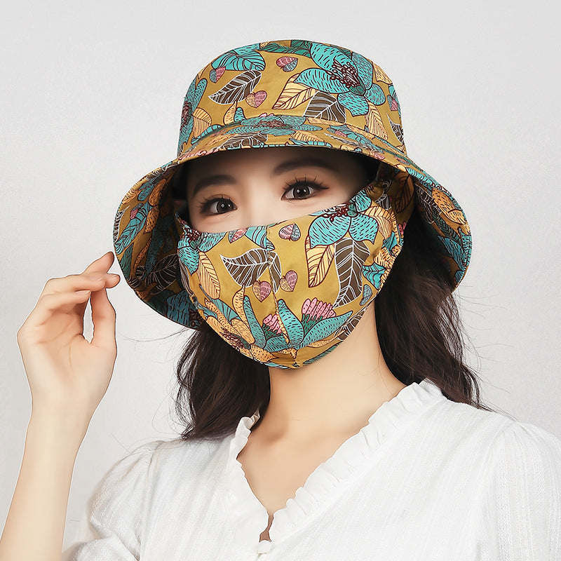 Women's Summer Face Care Full Protection Tea Hats & Caps