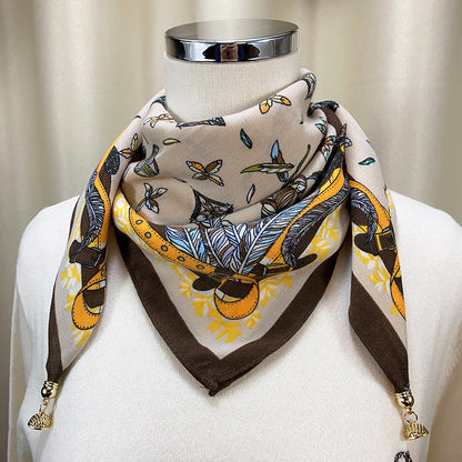 Fashionable Small Golden Balls Magnetic Buckle Scarfs