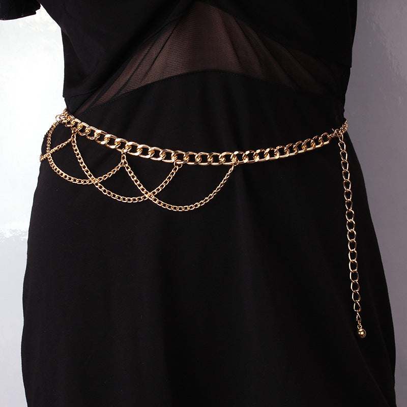 Metal Chain Waist Hip Hop Punk Belts