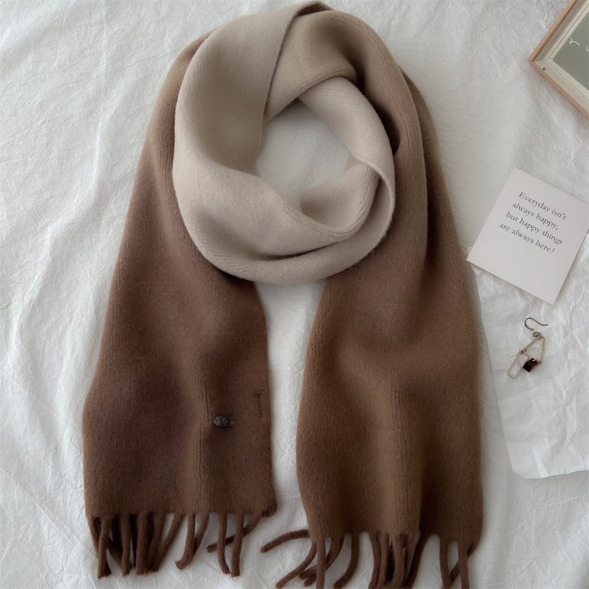 Women's Color Gradient Winter High-grade Cashmere Blended Scarfs