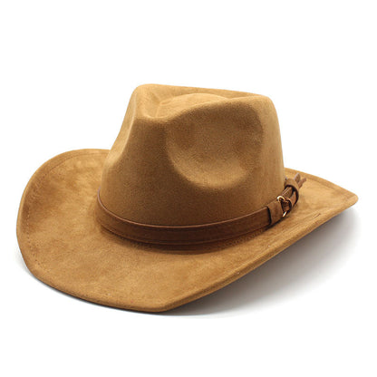 Women's & Men's Woolen Hat Suede Western Denim Top Hats & Caps