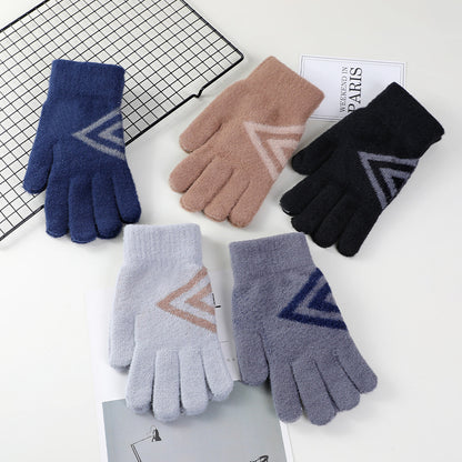 Men's Thickened Cold Protection Warm Full Finger Gloves