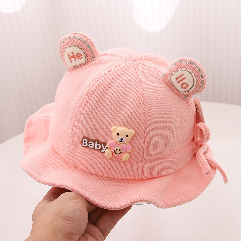 Spring Boys Bucket Cute Bear Adjustable Kids' Headwear