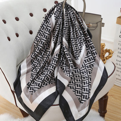 Large Kerchief Printed Female Mother's Outer Scarfs