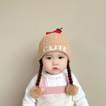 Wig Knitted Hat Travel Thermal Head Cover Kids' Headwear