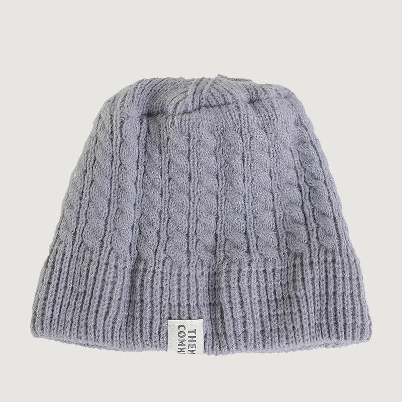 Women's Pure Color Warm Keeping Pullover Skullcap Hats & Caps