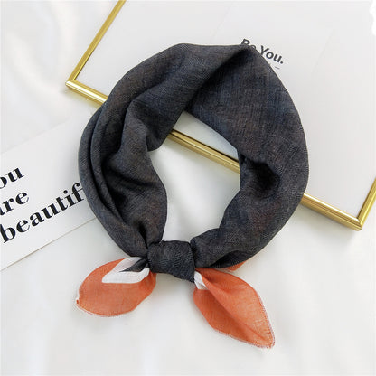 Women's Small Square Towel Silk Summer Fresh Korean Scarfs