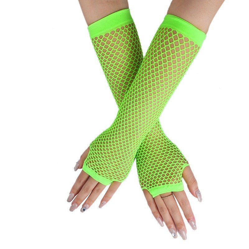 Stretch Sexy Sleeve Cover Punk Half Gloves