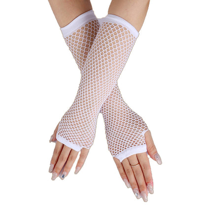 Stretch Sexy Sleeve Cover Punk Half Gloves