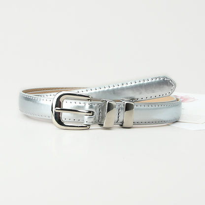 Women's Korean Style Versatile Alloy Thin Candy Color Belts