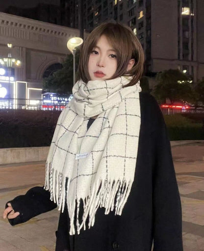 Women's & Men's For Winter High-grade Korean Style Shawl Thickened Scarfs