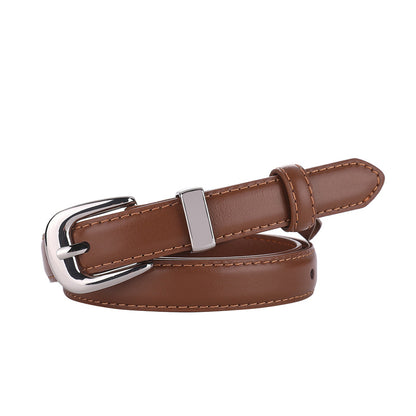 Women's Pin Buckle Cowhide Casual Genuine Leather Belts