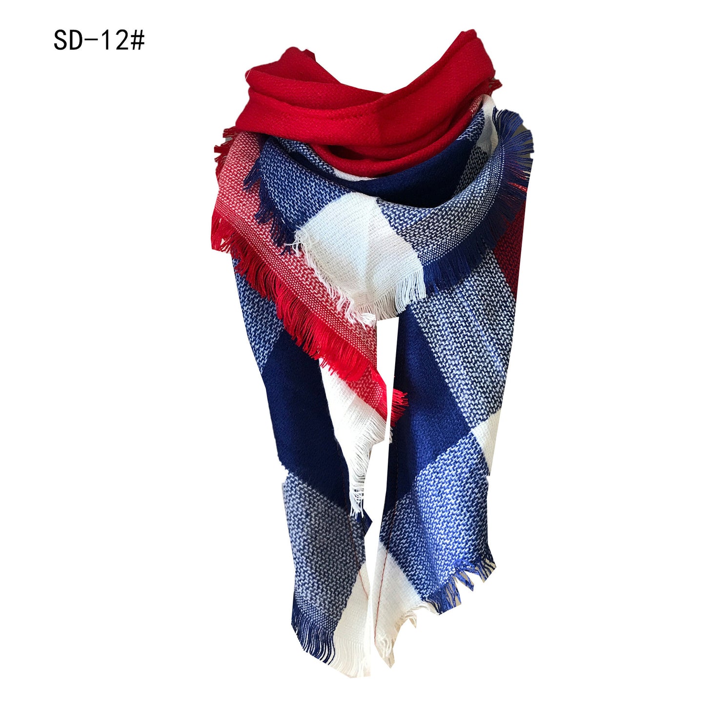 Women's Double-sided Square Triangular Binder Neck Warmer Scarfs