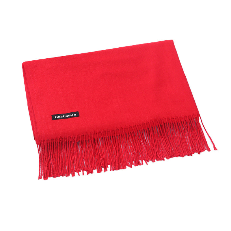 Women's & Men's Solid Color Artificial Cashmere Winter High-grade Scarfs