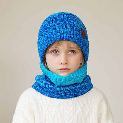 Children's Hat Three-piece Set Big Winter Warm Kids' Headwear