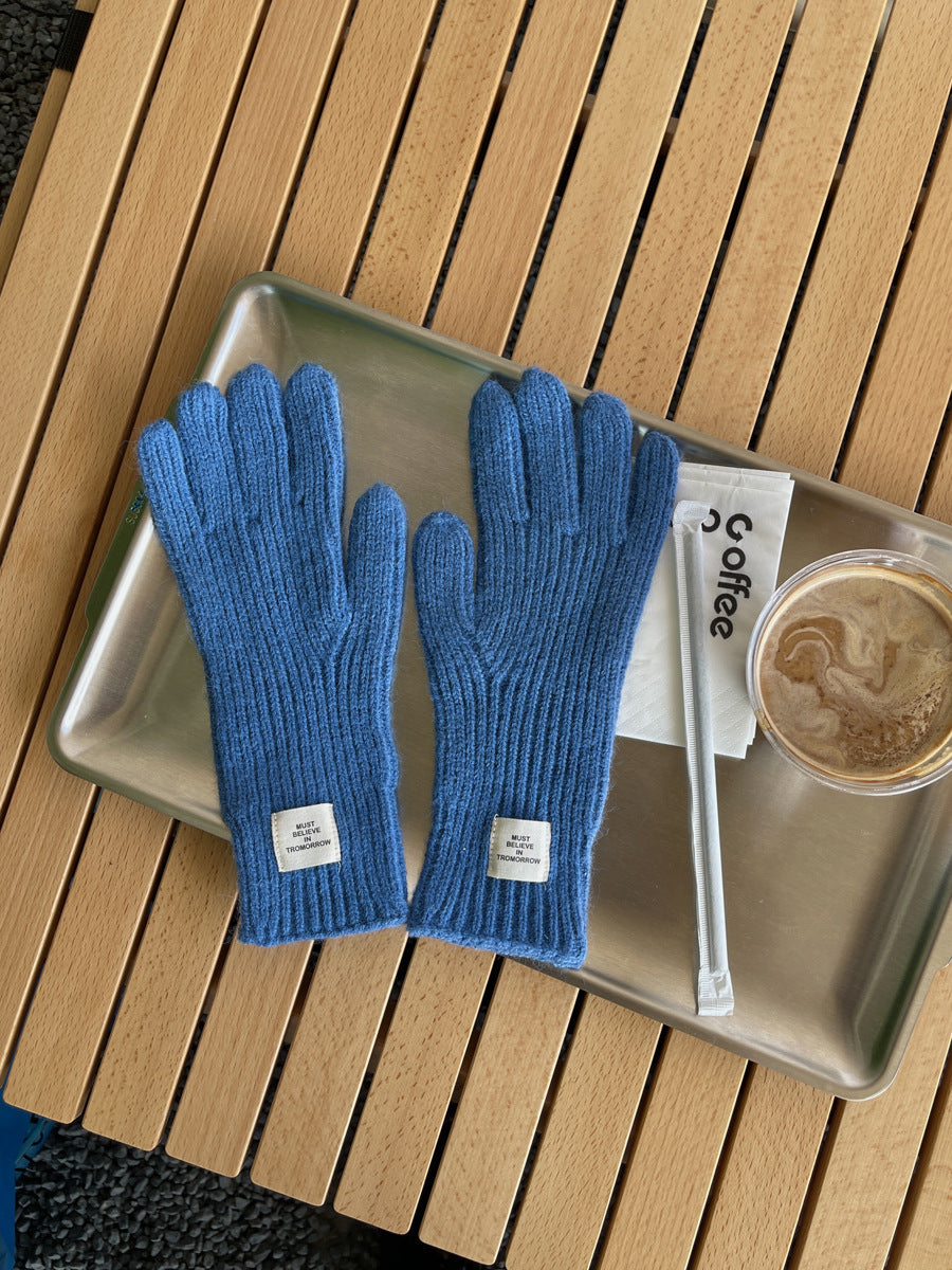 Women's Wool Knitted Cute Winter Warm Touch Gloves