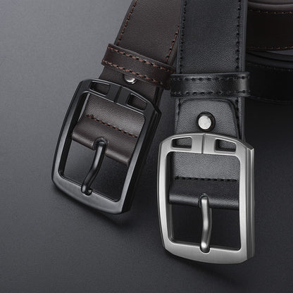 Men's Cowhide Leather Man's Casual Simple Retro Belts