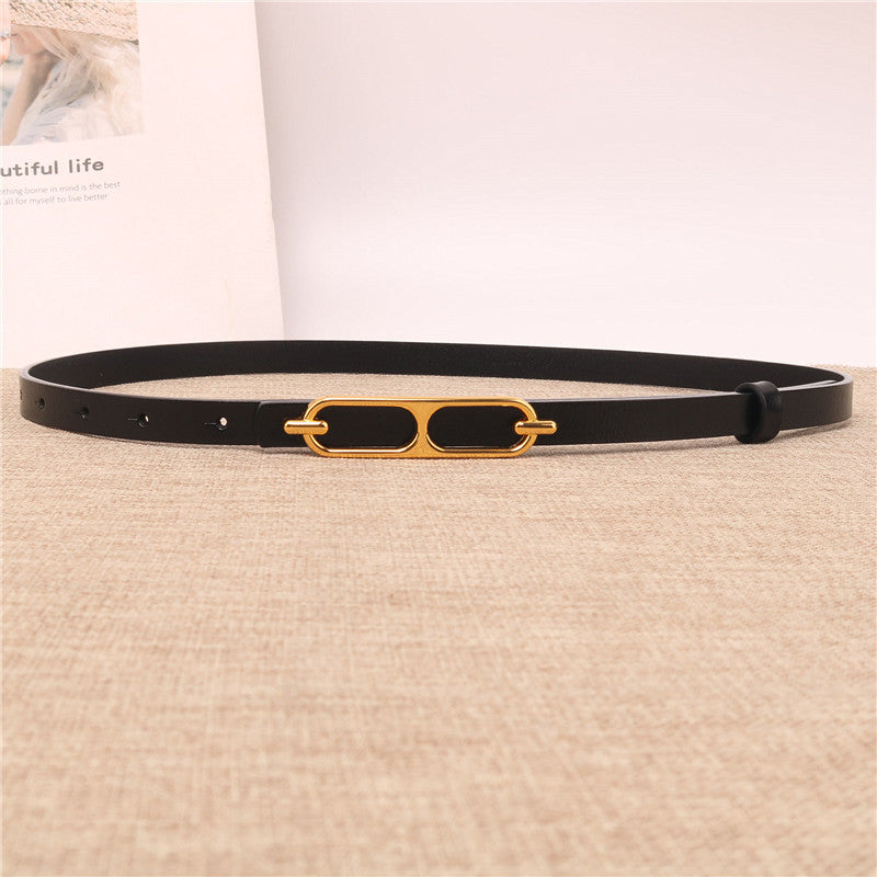 Women's Fashion Decoration Korean Jeans Smooth Buckle Belts