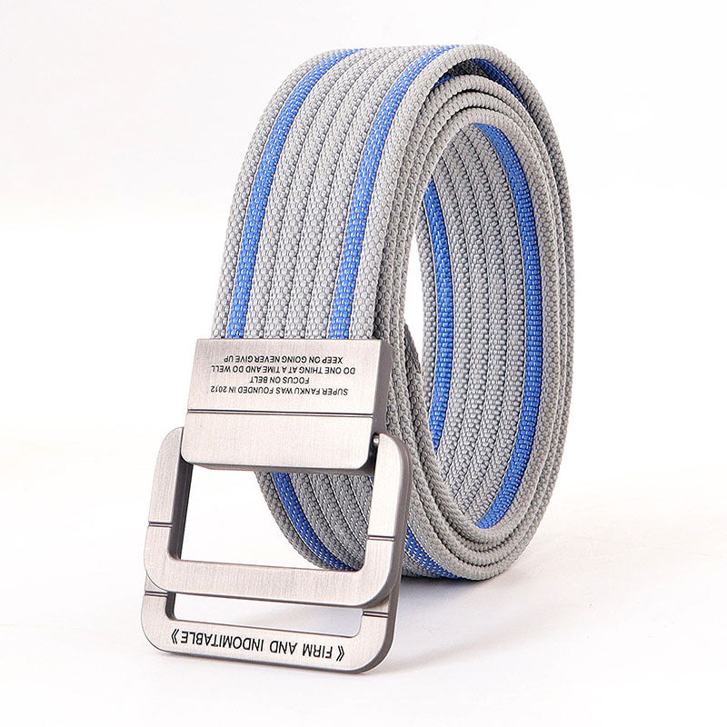 Men's Alloy Double Buckle Korean Weaving Nylon Belts