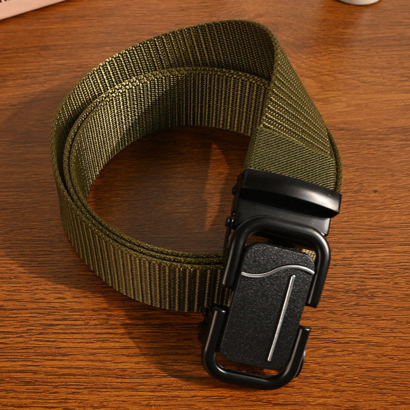 Men's Comfort Click Canvas Trendy Military Training Youth Outdoor Belts