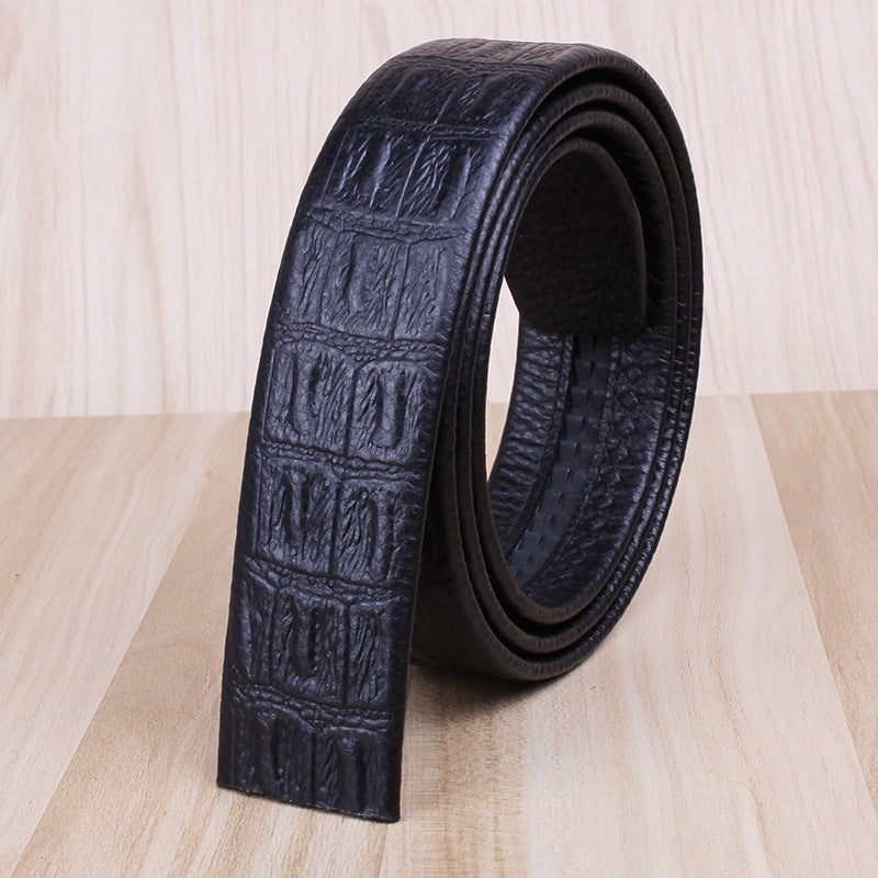 Men's First Layer Cow Leather Automatic Headless Belts