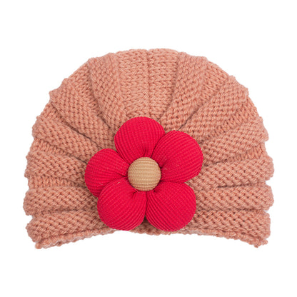 Children's Winter Warm Flower Knitted Hat Multicolor Kids' Headwear