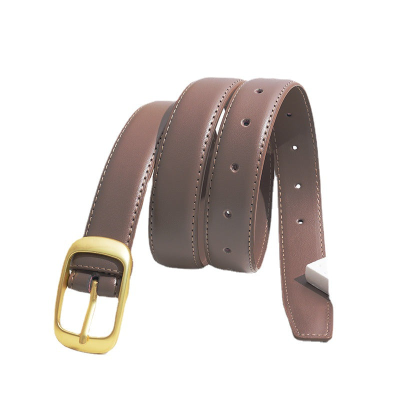 Women's Leather Versatile Pin Buckle Fashion Decoration Belts