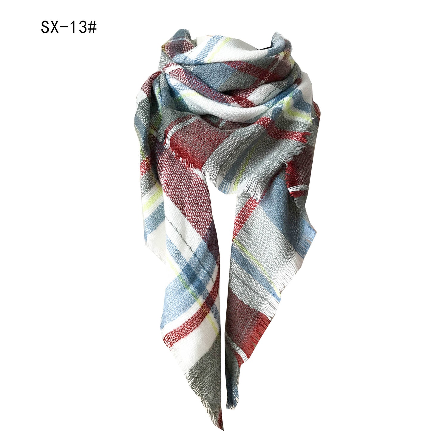 Women's Double-sided Square Triangular Binder Neck Warmer Scarfs