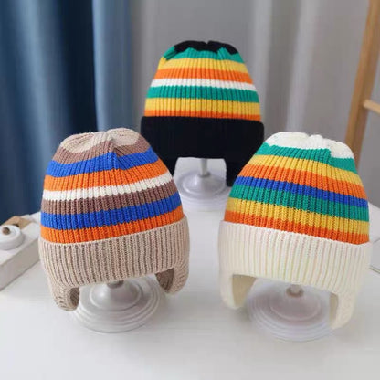 Children's Hat Boy Knitted Color Woolen Warm Kids' Headwear