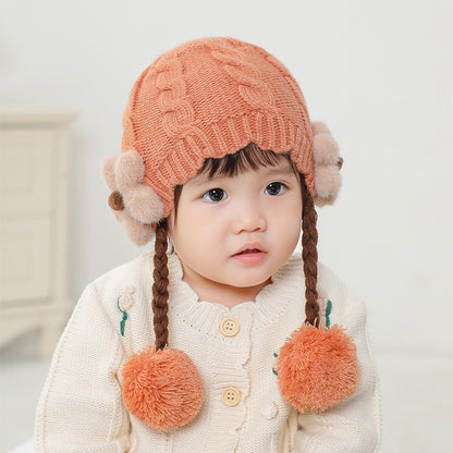 Wig Knitted Hat Travel Thermal Head Cover Kids' Headwear