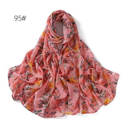 Small Floral Letter Sunscreen Shawl Pearl Scarfs