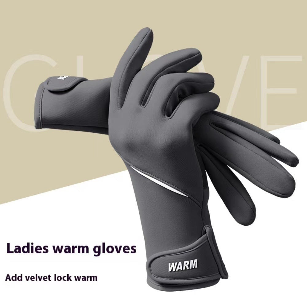 Women's Electric Car Cold Protection Waterproof Touch Gloves