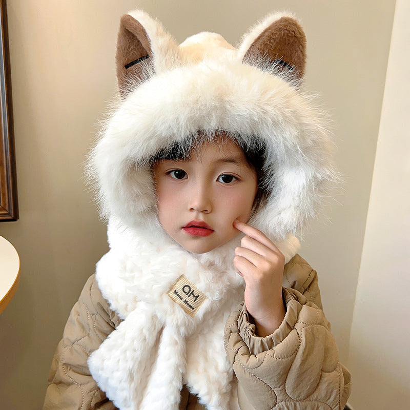 Children's Winter Fleece Lined Padded Warm Keeping Windproof Earflaps Boys Kids' Headwear